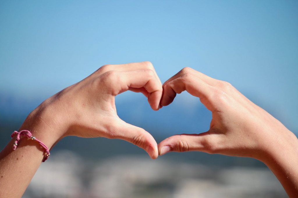hands forming heart shape